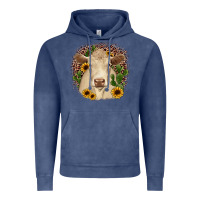 Vintage Denim charolais leopard cactus sunflower Vintage Hoodie - JahusDesignShop