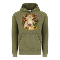 Vintage Olive charolais leopard cactus sunflower Vintage Hoodie - JahusDesignShop