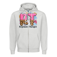 Dove Grey respiratory therapist Zipper Hoodie - MaliasSmallBusiness
