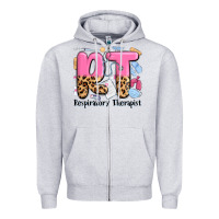 Heather Grey respiratory therapist Zipper Hoodie - MaliasSmallBusiness