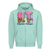 Seafoam respiratory therapist Zipper Hoodie - MaliasSmallBusiness