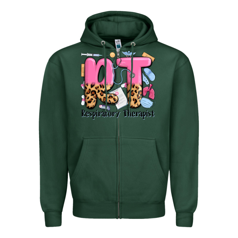 Respiratory Therapist Zipper Hoodie by MaliasSmallBusiness | Teevron