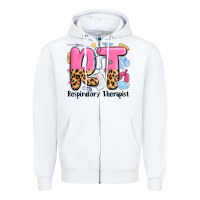 White respiratory therapist Zipper Hoodie - MaliasSmallBusiness