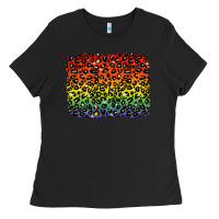 Black pride leopard background lgbt Ladies Tee - texasbilliewilder