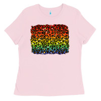 Bubblegum Pink pride leopard background lgbt Ladies Tee - texasbilliewilder
