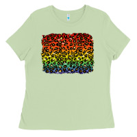 Matcha pride leopard background lgbt Ladies Tee - texasbilliewilder
