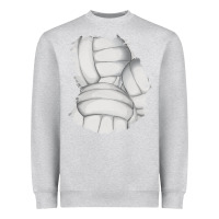 Heather Grey 2 volleyball patch Heavyweight Sweatshirt - AdoDesignShop
