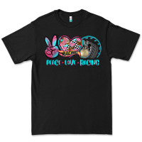 Black peace love racing Premium Tee - AdoDesignShop