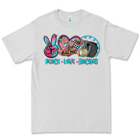 Dove Grey peace love racing Premium Tee - AdoDesignShop