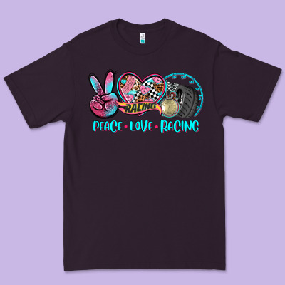 Peace Love Racing Premium Tee Designed By Adodesignshop