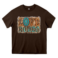 Chocolate Brown love rodeo gemstone Heavy Core Tee - RanaPortraitStore