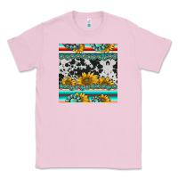 Bubblegum Pink sunflower cowhide serape coaster Classic Tee - BarkalooDesign