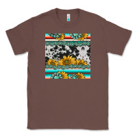 Chestnut sunflower cowhide serape coaster Classic Tee - BarkalooDesign
