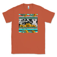 Copper sunflower cowhide serape coaster Classic Tee - BarkalooDesign