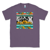 Lavender sunflower cowhide serape coaster Classic Tee - BarkalooDesign