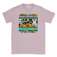 Lilac sunflower cowhide serape coaster Classic Tee - BarkalooDesign