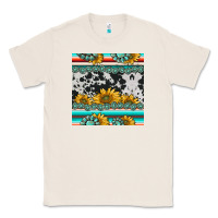 Natural sunflower cowhide serape coaster Classic Tee - BarkalooDesign