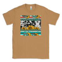 Toasted Coconut sunflower cowhide serape coaster Classic Tee - BarkalooDesign