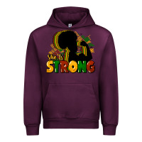 Mauve Wine She is strong Black History Urban Hoodie - HowdyJamesFarm