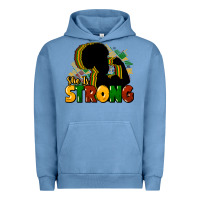Pigment Pebble Blue She is strong Black History Urban Hoodie - HowdyJamesFarm