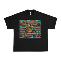 Black bucking bronco serape turquoise Urban Heavy Tee - Artiststas