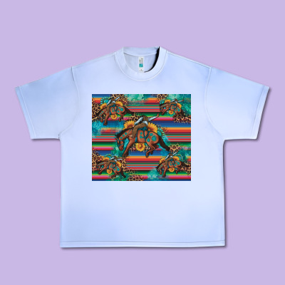 Bucking Bronco Serape Turquoise Urban Heavy Tee Designed By Artiststas