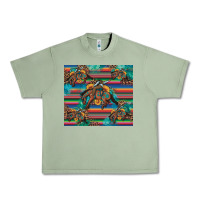 Oil Green bucking bronco serape turquoise Urban Heavy Tee - Artiststas