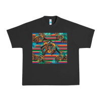 Pigment Black bucking bronco serape turquoise Urban Heavy Tee - Artiststas