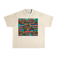 Sandshell bucking bronco serape turquoise Urban Heavy Tee - Artiststas