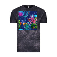 Cloud Black undersea Vintage Tee - BundleAndBundleShop