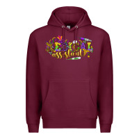 Burgundy MA Medical Assistant Mardi Gras Premium Hoodie - NancyCooperArtShop