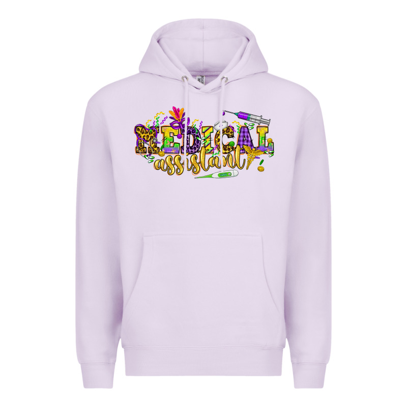 Ma Medical Assistant Mardi Gras Premium Hoodie by NancyCooperArtShop | Teevron
