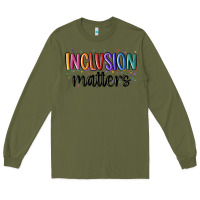 Army Green ınclusion matters Long Sleeve Tee - MaliasSmallBusiness