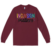 Burgundy ınclusion matters Long Sleeve Tee - MaliasSmallBusiness