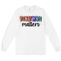 White ınclusion matters Long Sleeve Tee - MaliasSmallBusiness