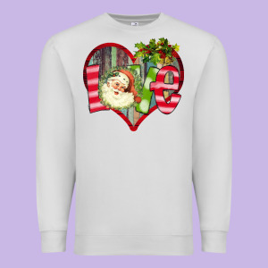 Love Christmas Santa Premium Sweatshirt Designed By Bettercallsaul