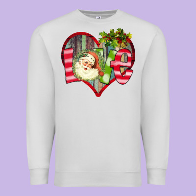 Love Christmas Santa Premium Sweatshirt Designed By Bettercallsaul