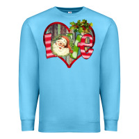 Ocean Blue Love Christmas Santa Premium Sweatshirt - Bettercallsaul
