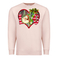 Pale Pink Love Christmas Santa Premium Sweatshirt - Bettercallsaul