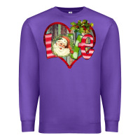 Purple Love Christmas Santa Premium Sweatshirt - Bettercallsaul