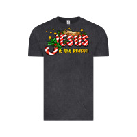 Vintage Black jesus is the reason with christmas candy ado Vintage Tee - AdoDesignShop