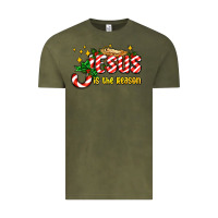 Vintage Olive jesus is the reason with christmas candy ado Vintage Tee - AdoDesignShop