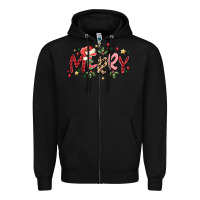 Black merry Zipper Hoodie - MaliasSmallBusiness