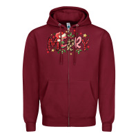 Burgundy merry Zipper Hoodie - MaliasSmallBusiness