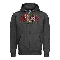 Charcoal Heather merry Zipper Hoodie - MaliasSmallBusiness