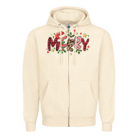 Sandshell merry Zipper Hoodie - MaliasSmallBusiness