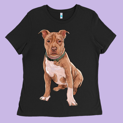 Ladies Tee Brown Pitbull