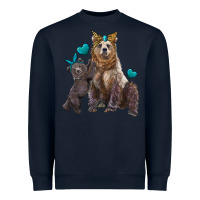 Navy mama bear and baby bear Heavyweight Sweatshirt - Artiststas