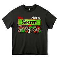 Asphalt soccer sister with leopard Heavy Core Tee - Zillion Design Studio