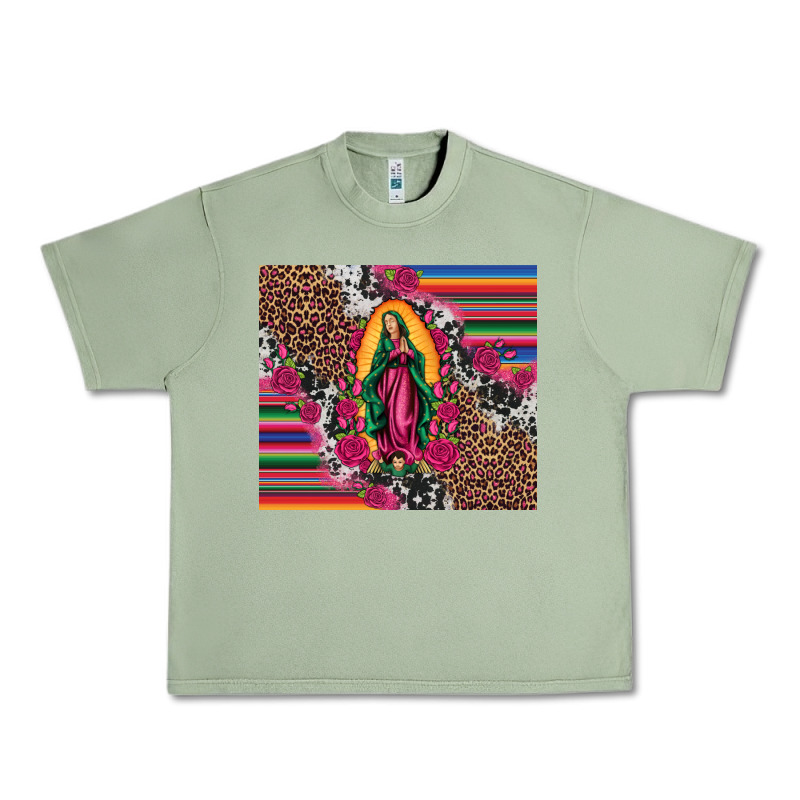 Our Lady Of Guadalupe Serape Background Tumbler Urban Heavy Tee by Artiststas | Teevron
